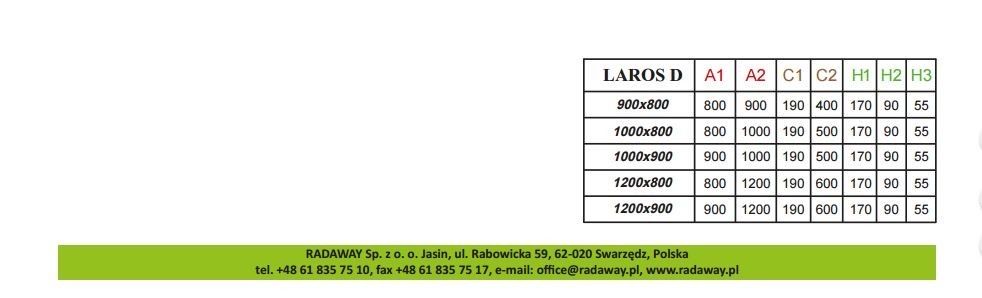 Душовий піддон Radaway Laros D 120x80 (SLD81217-01) + сифон 690P