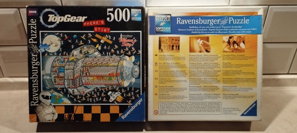 Puzzle Ravensburger TopGear 500 elementów kompletne w 100% Obraz