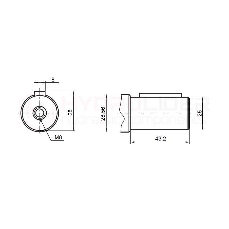 Silnik hydrauliczny BMR 315 O2 WC25 190obr 9,6kW