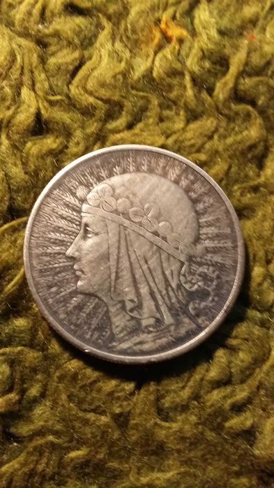 Moneta 10zł 1932r Głowa kobiety srebro 750 bez próby 22gr