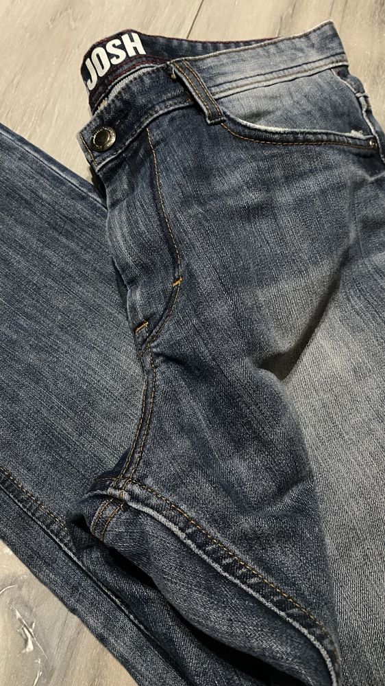 Spodnie Tom Tailor 33/32 JOSH Regular Slim męskie jeansy  granatowe