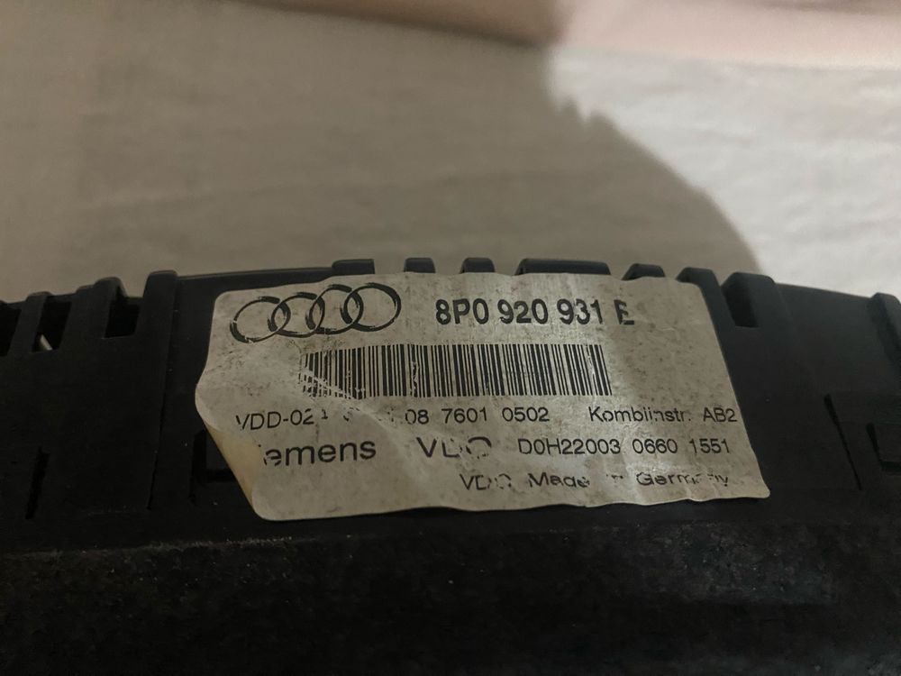Quadrante Audi A3 8p tdi s-line