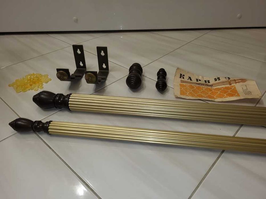 Карниз алюмінієвий подвійний алюминиевый двойной 3 метра, 2 шт, бу