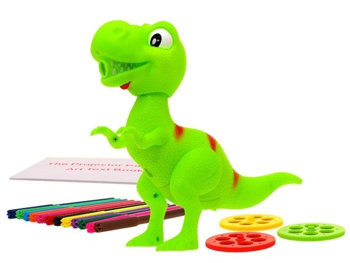 dinozaur t-rex rzutnik projektor + pisaki ta0048