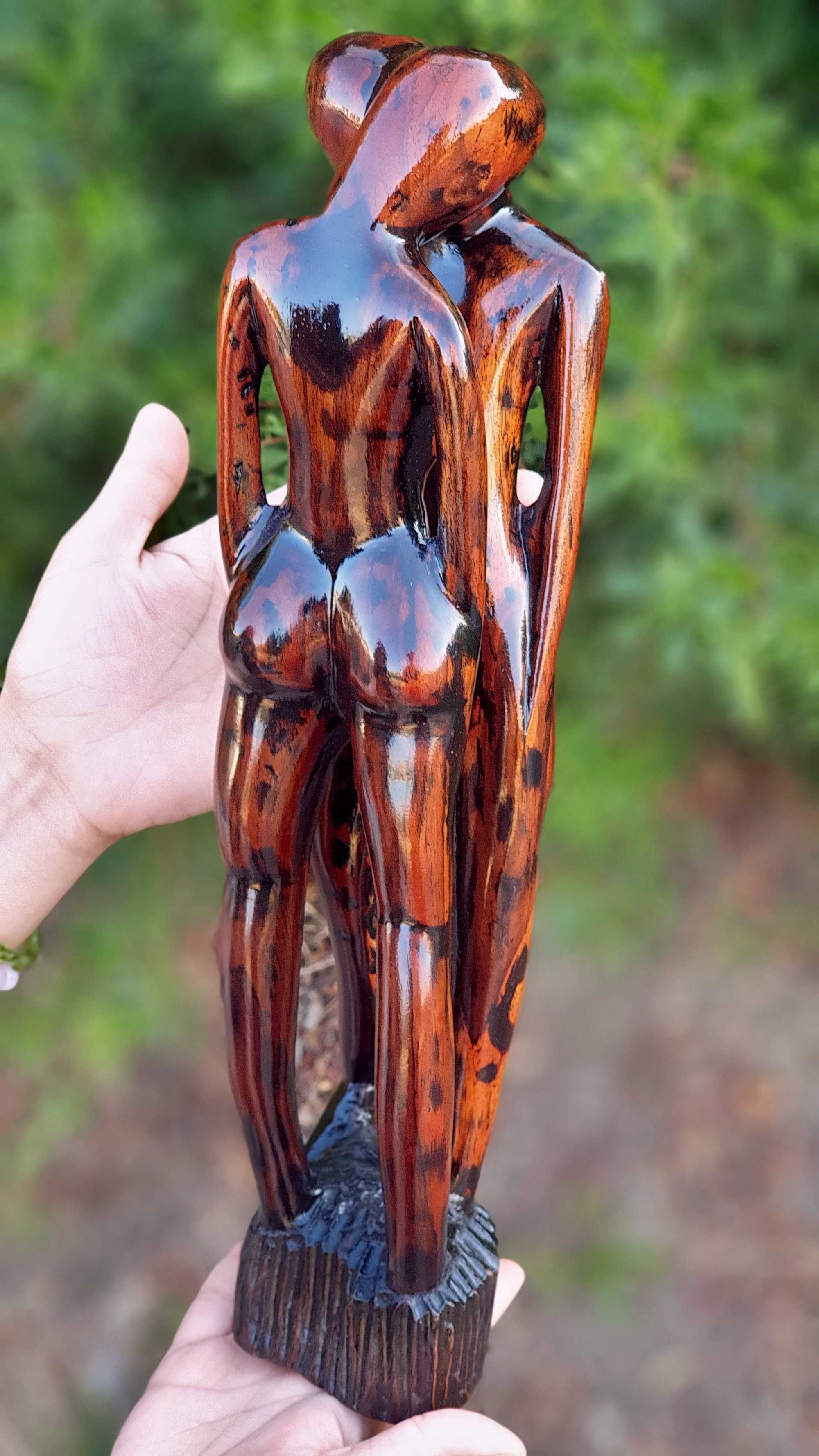 Escultura em madeira exotica artesanato africano da Tanzania (novo)