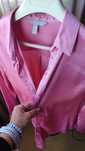 Camisa Rosa de setim