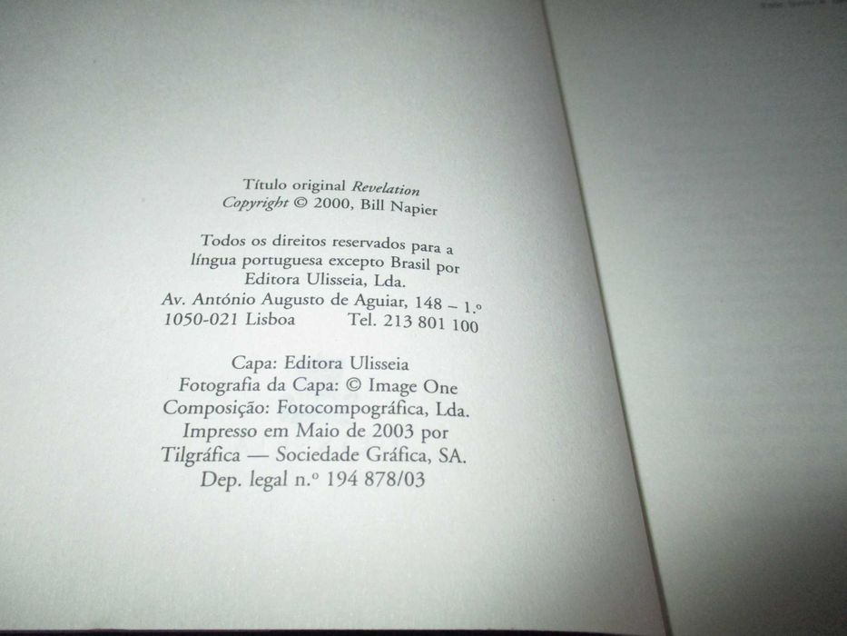 Livro A Revelação Bill Napier Ulisseia