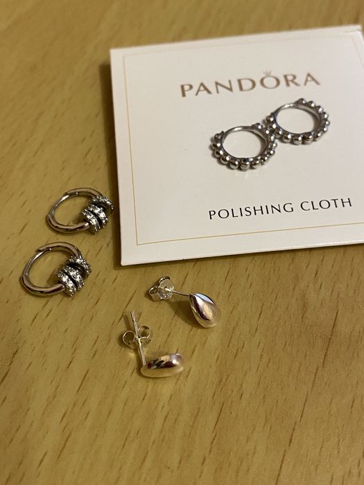 Серьги серебро Пандора