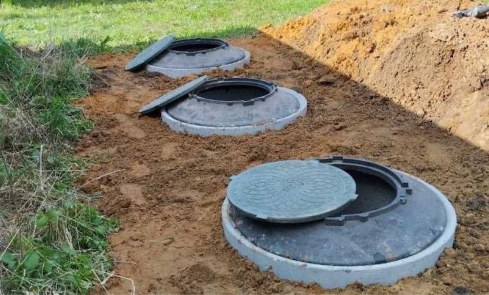 Септик з бетонних кілець монтаж каналізація вигрібна 5/8/21 м3