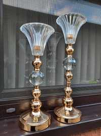 2 Świeczniki szklane