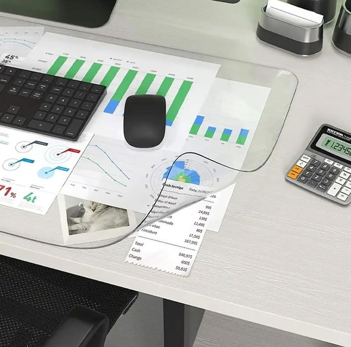 Przezroczysta mata ochronna na biurko PVC  100x50 cm