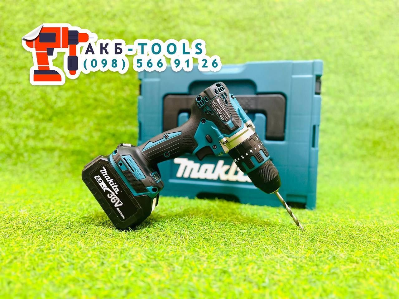 Акумяторний Шуруповерт Makita DHP485BL 36/8A Аккумуляторный Шурупокрут