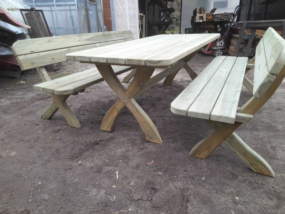 WYPRZEDAŻ! Meble ogrodowe, z drewna-sosna, lawka, stół, krzeslo, 50mm.