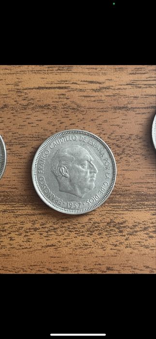 Moedas 5 pesetas 1957