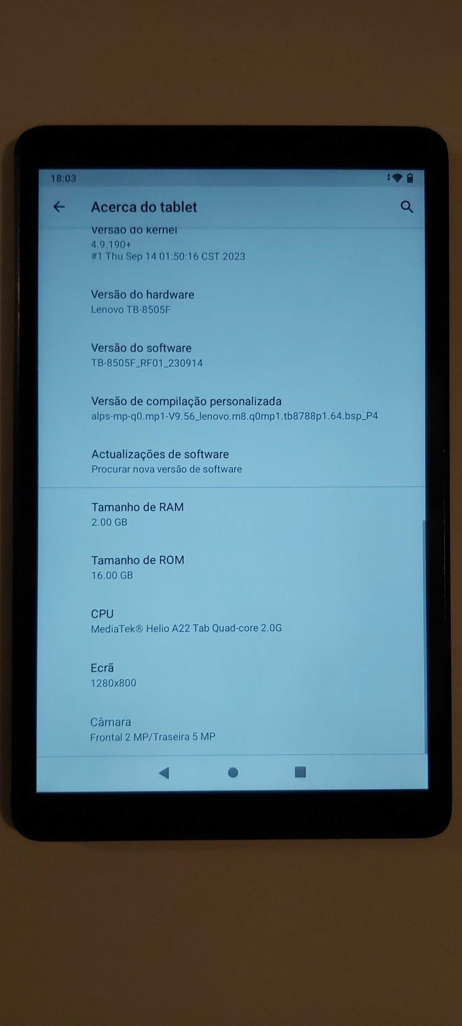 Tablet LENOVO TB-8505F