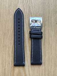 Pulseira bracelete relógio em Nylon e Silicone Preto 22mm