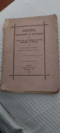 Garantia, Sciencias e Estudos sobre a Nobre Arte de Cavallaria de 1874