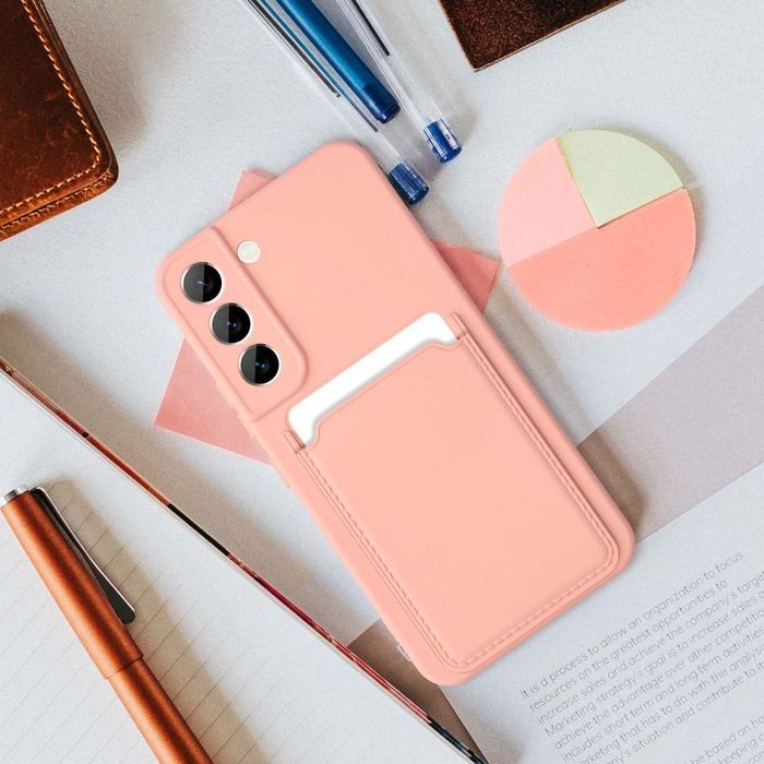 Futerał CARD CASE do SAMSUNG S23 FE różowy