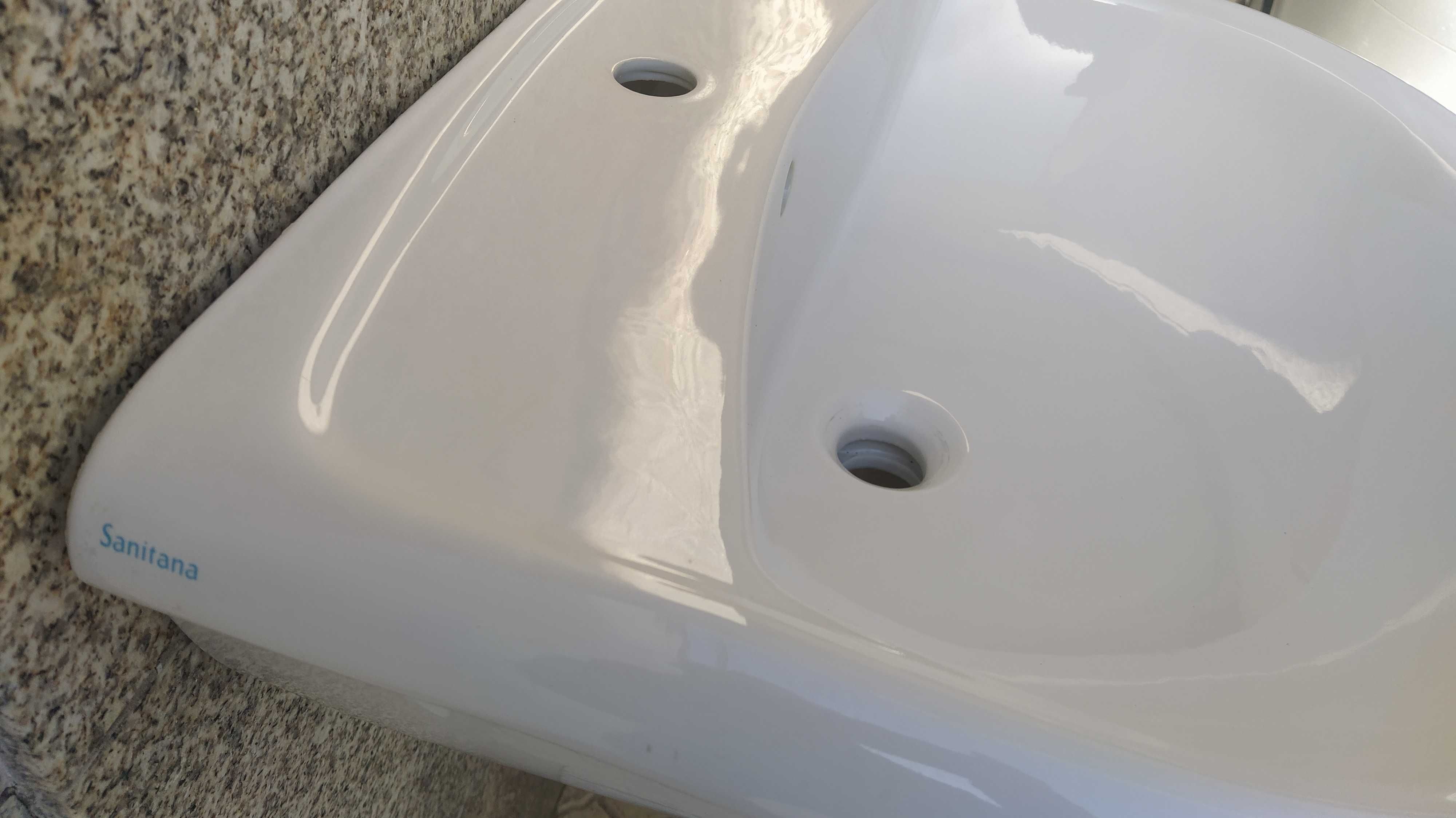 Conjunto Lavatório com coluna (pé) Sanitana