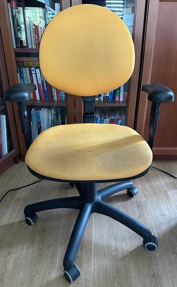 fotel/krzesło biurowe młodzieżowe żółte
