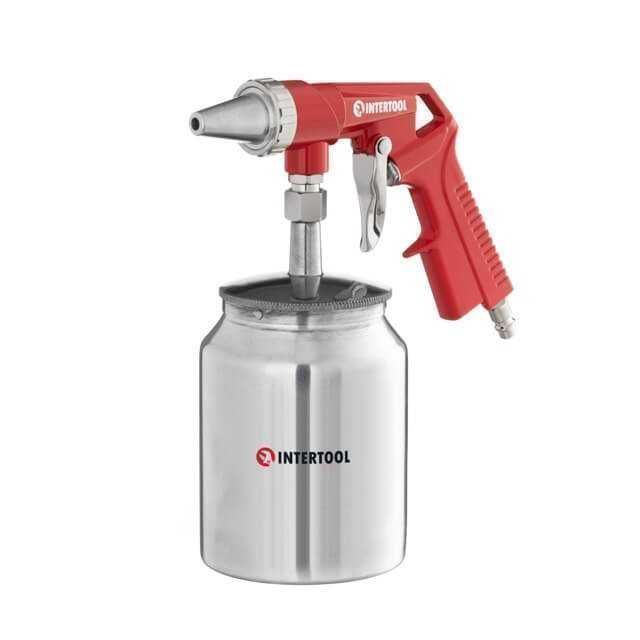 Пистолет пескоструйный пневматический с бачком INTERTOOL PT-0707