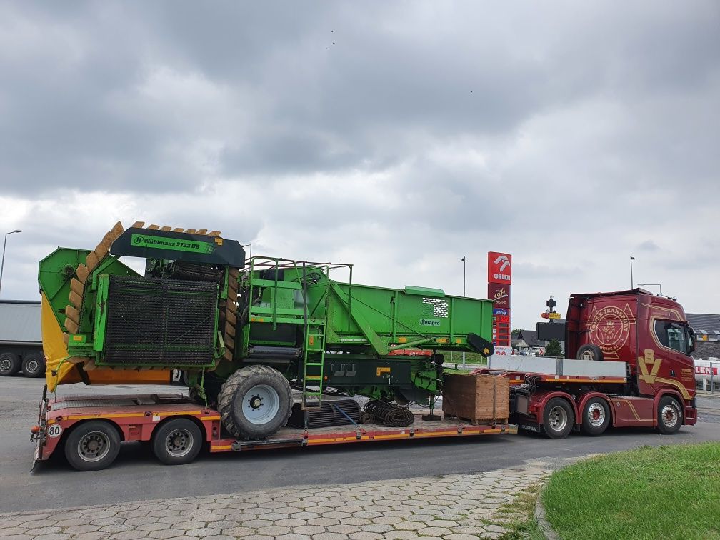 Transport kombajnów sieczkarni opryskiwaczy maszyn domków gabarytów