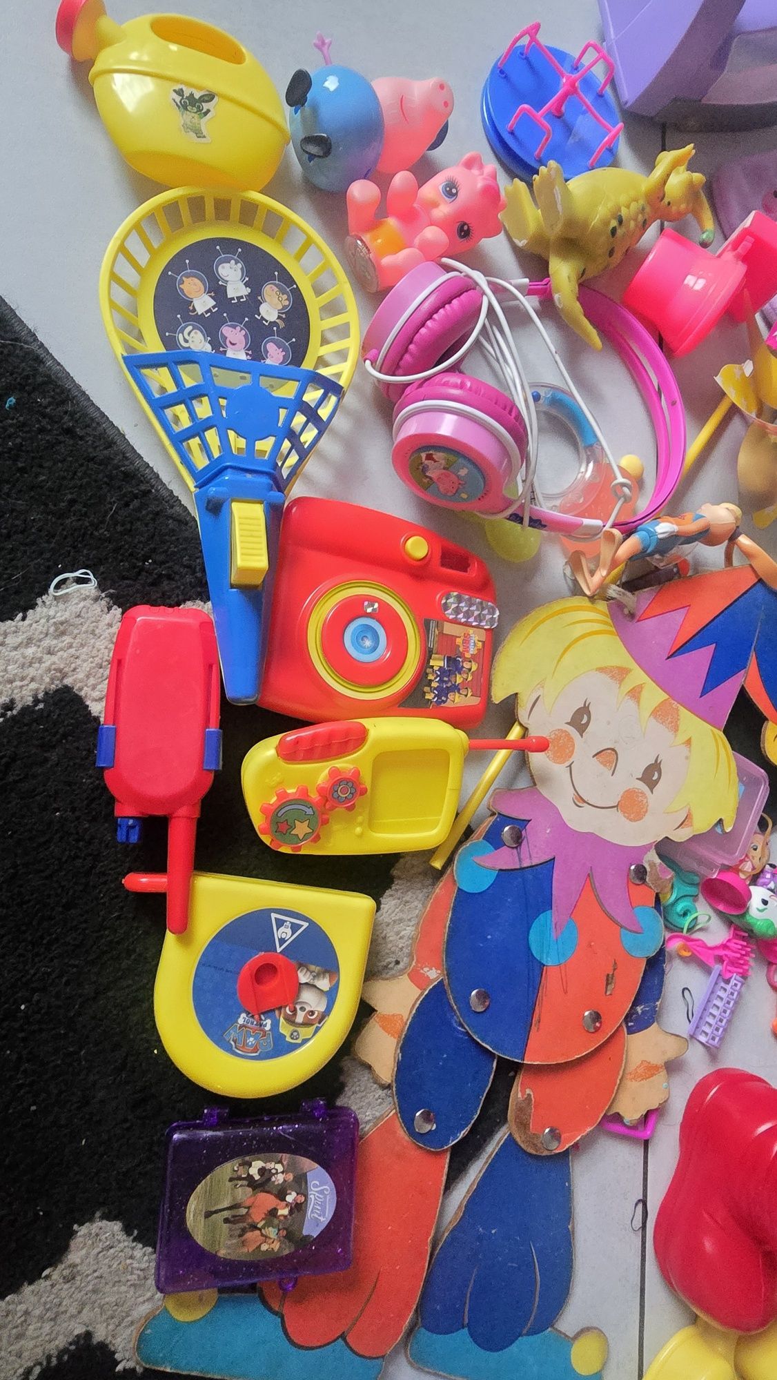 Pepa pig słuchawki i zabawka telefon elza misio do plasteliny itd