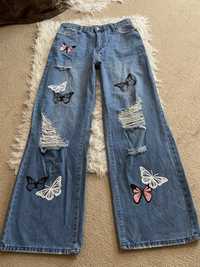 Szerokie jeansy vintage, Shein
