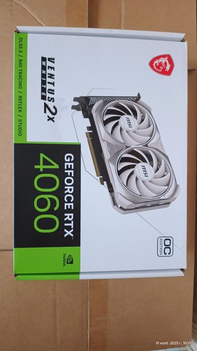 Відеокарта MSI PCI-Ex GeForce RTX 4060 Ventus 2X WHITE 8G OC 8GB GDDR6