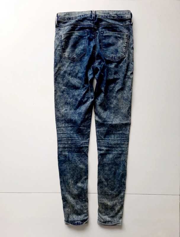 Spodnie jeansy marmurkowe topshop moto Leigh W26 L30 Rozmiar 36/S #513