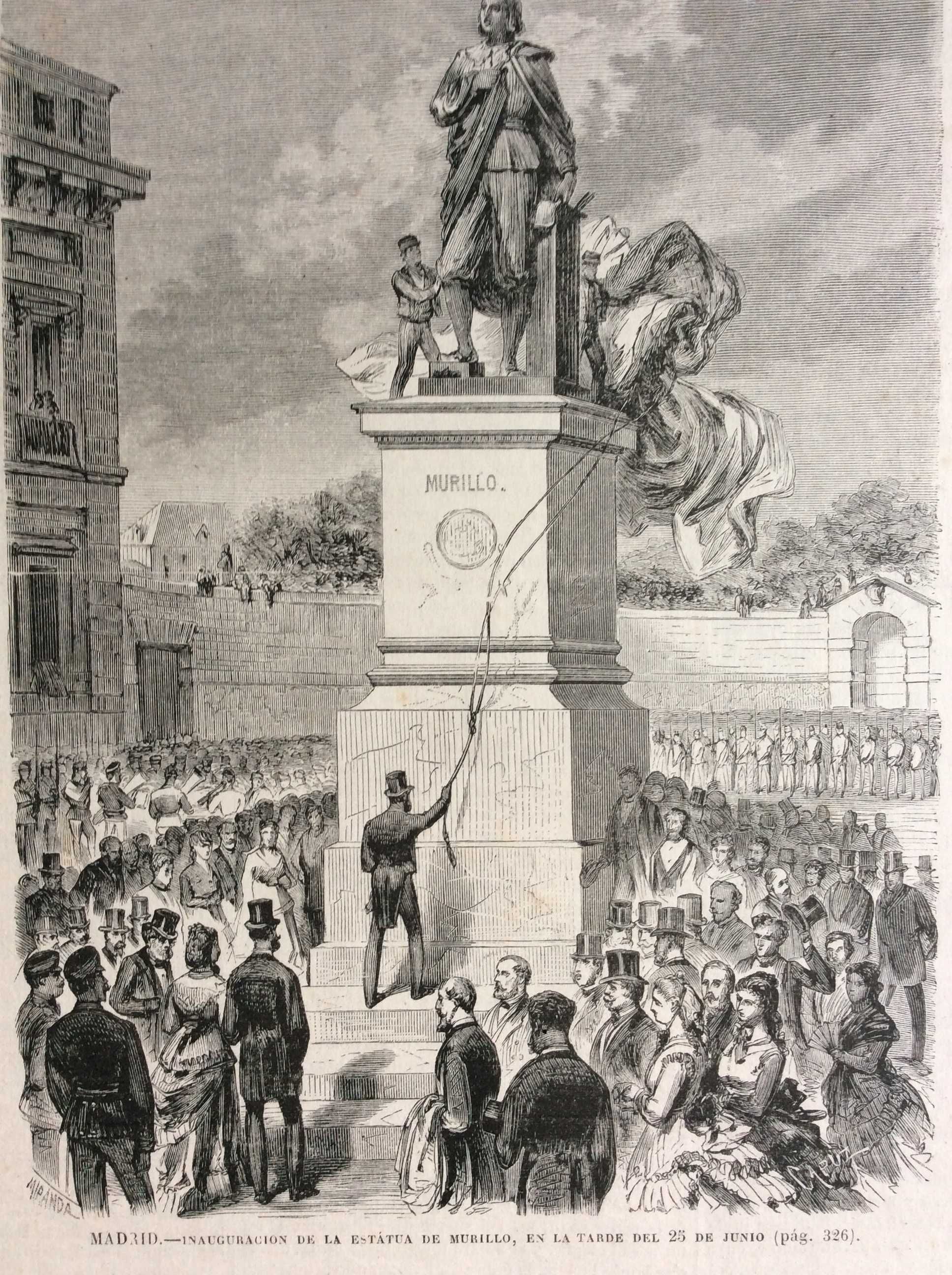 Madrid - Inauguracion de la estatua de Murillo.
