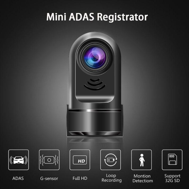 ADAS Dashcam HD 1080P USB Car DVR Camera gravação loop G-Sensor NOVO