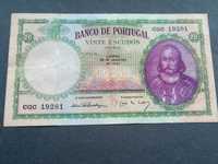 nota de 20$00 de 1941 D. António Luis de Menezes