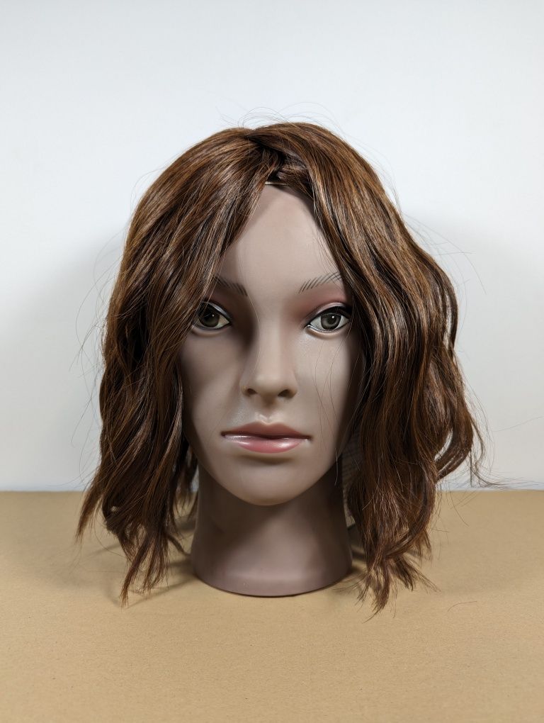 Peruka brązowa krótkie włosy damska ok 30 cm BRĄZ brunetka