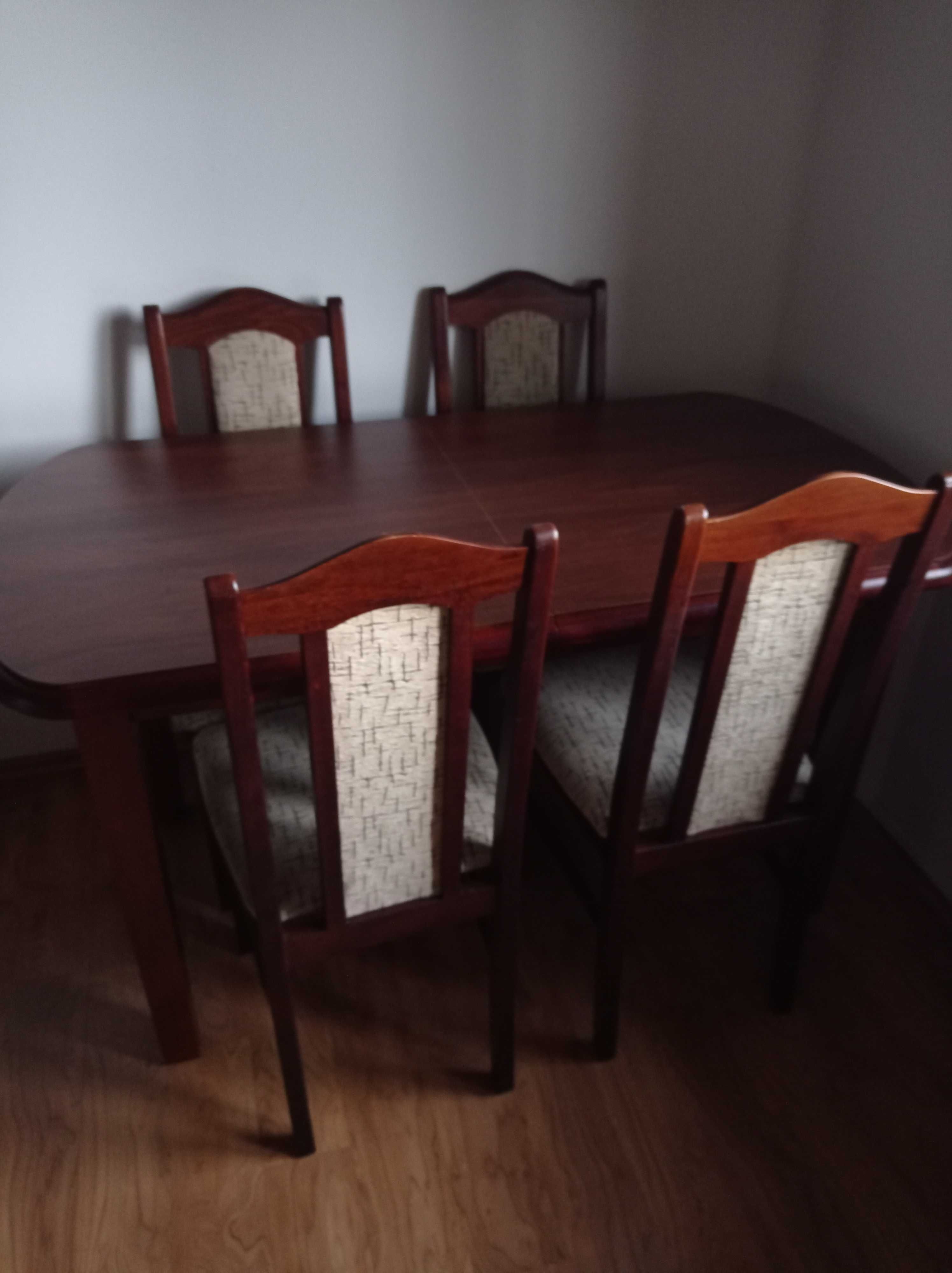 Duży stół rozkładany+4 krzesła