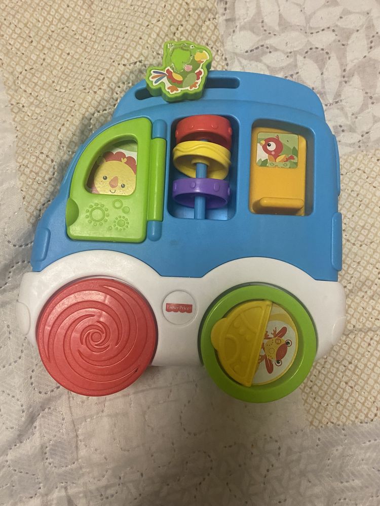 Машинка бизи борд трещалка fisher price