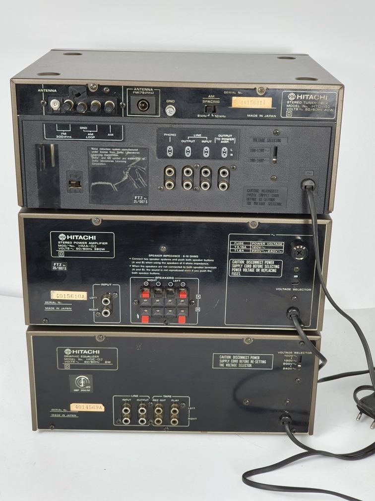 Hitachi HMA G2 HGE HTD wieża końcówka mocy pre amp deck tuner Japan