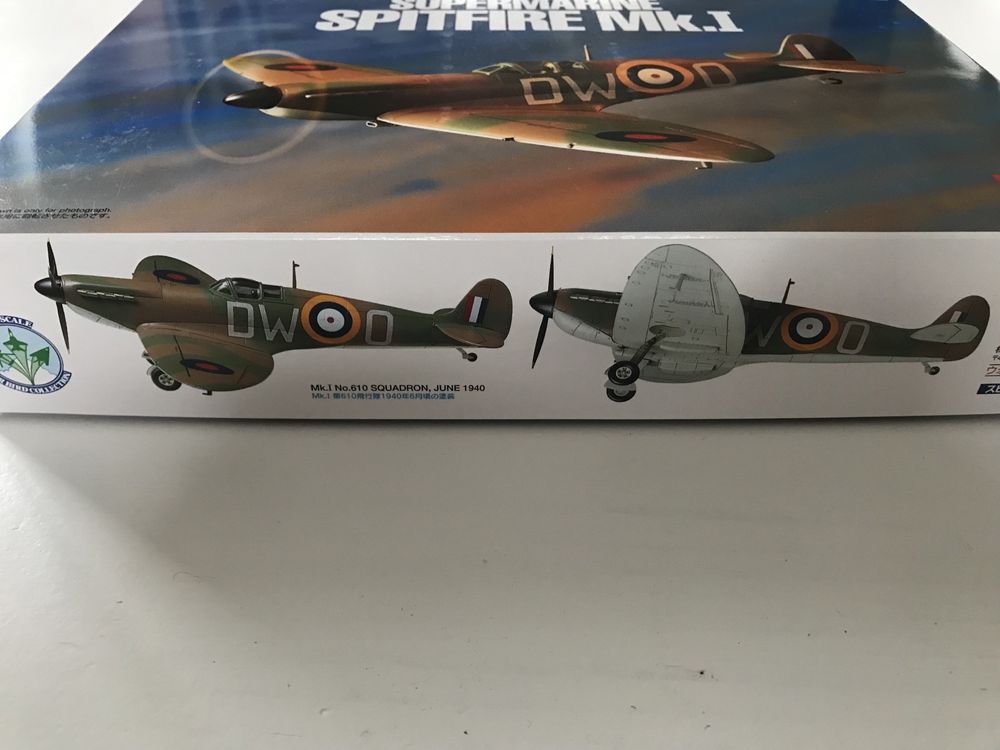 Samolot Supermatine Spitfire Mk.l model Tamiya 60748