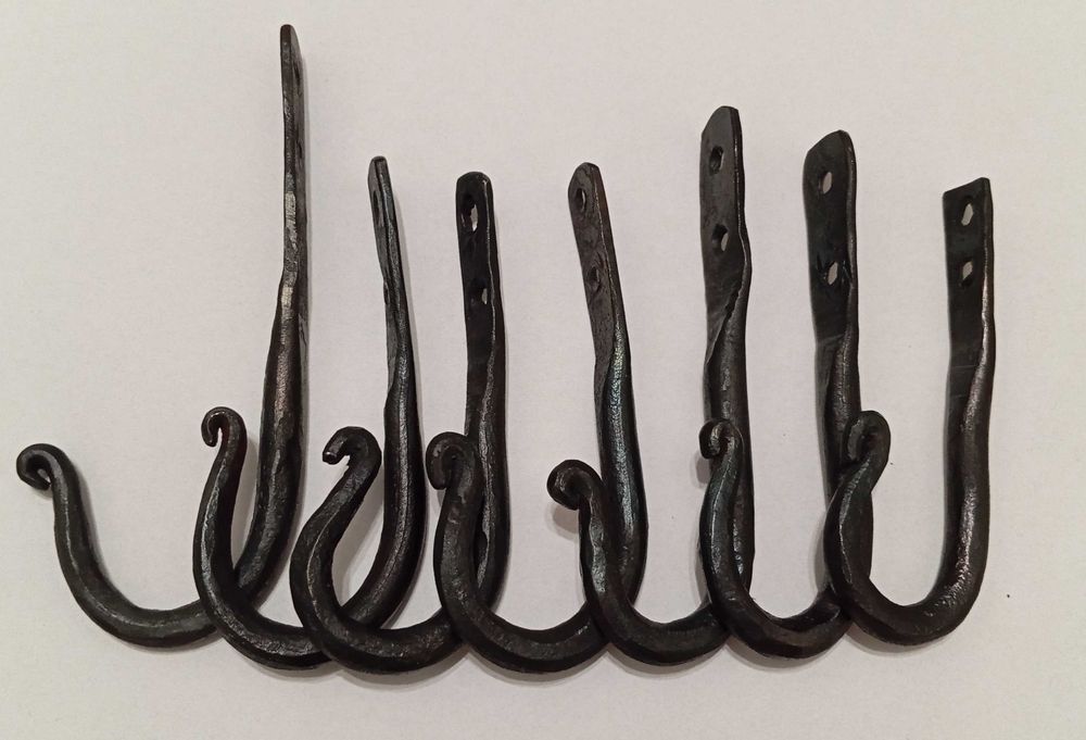 Haki ścienne ręcznie kute - kowalstwo artystyczne - haczyk, wieszak