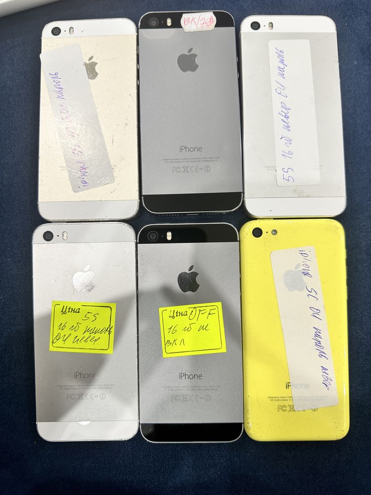 Lot iphone 5s,5C 6 шт