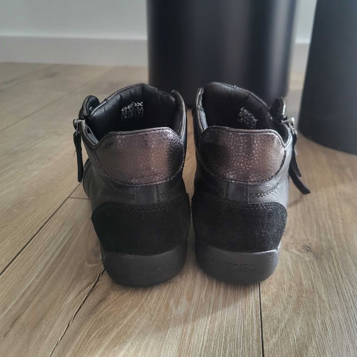 Trampki adidasy sneakersy Geox r. 37 czarne skóra naturalna stan super