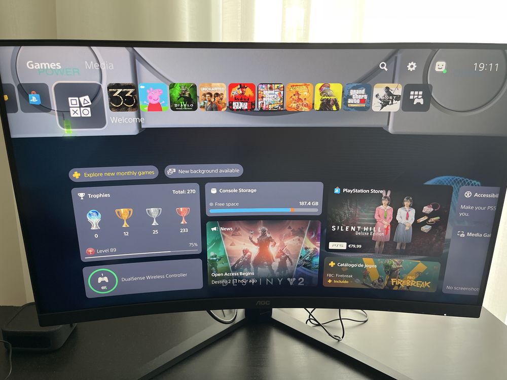 Monitor Gaming Curvo AOC 31.5” – Como Novo c/ Garantia até 2027