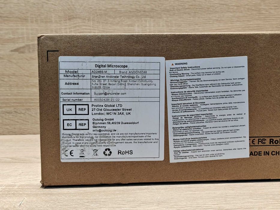 Mikroskop Cyfrowy Andonstar AD246S-M kpl