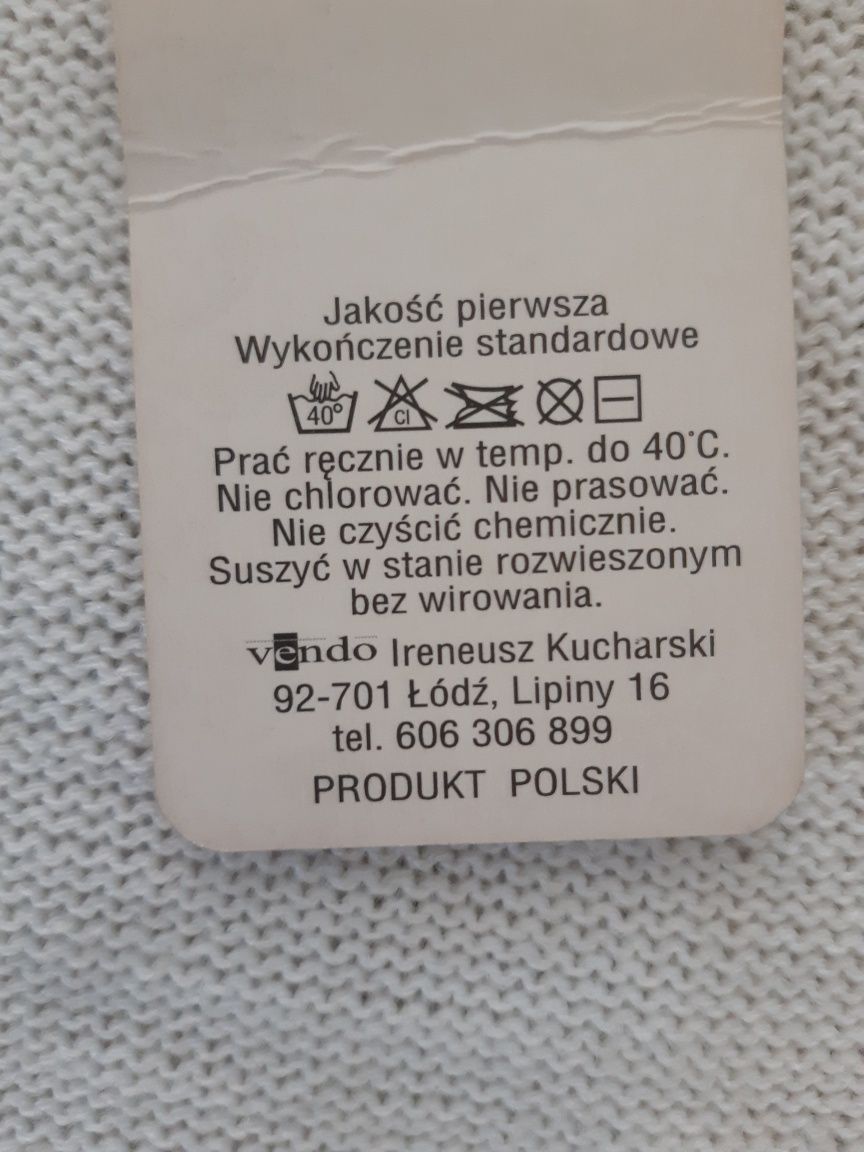 Sweter sweterek rozpinany komunia r. 140 NOWY