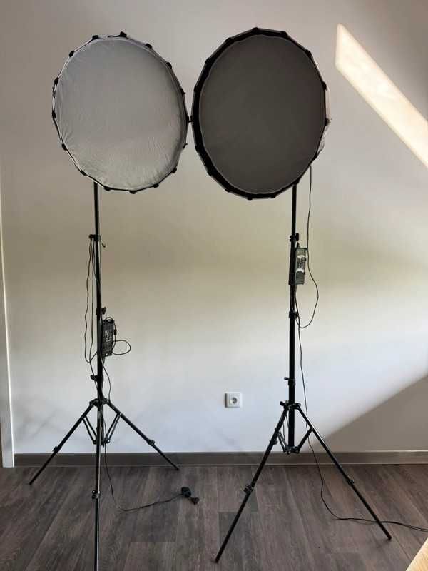 Kit Iluminação 2x Nanlite Forza 60 com 2x Softbox Nanlite Tripes LEDgo