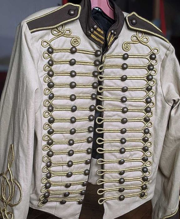 Куртка стім-панк, гусарський мундір доломан карнавальний костюм (L)