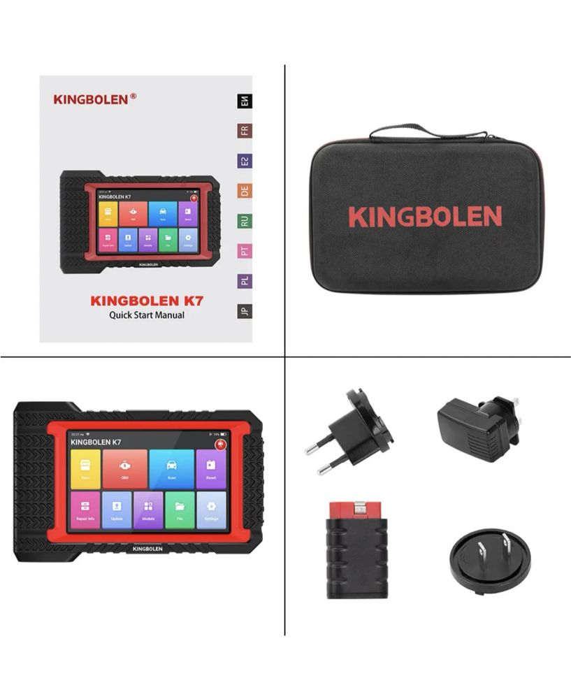 Мультимарочний діагностичний сканер KINGBOLEN K7+OBD2 подовжувач