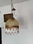 stara lampa z koralikami żyrandol ART-DECO vintage