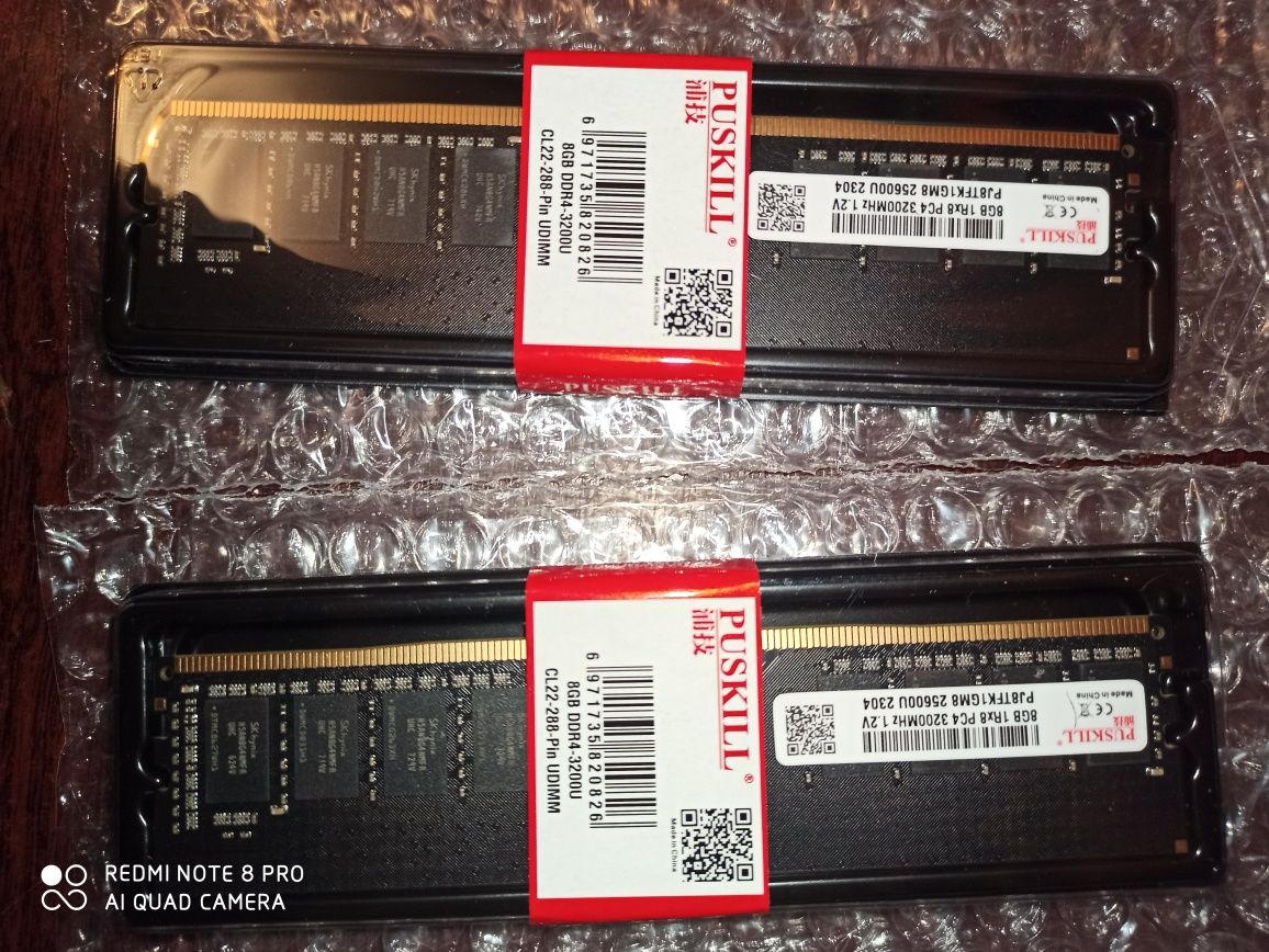 Память ПК ddr 4 16гб (2по8)