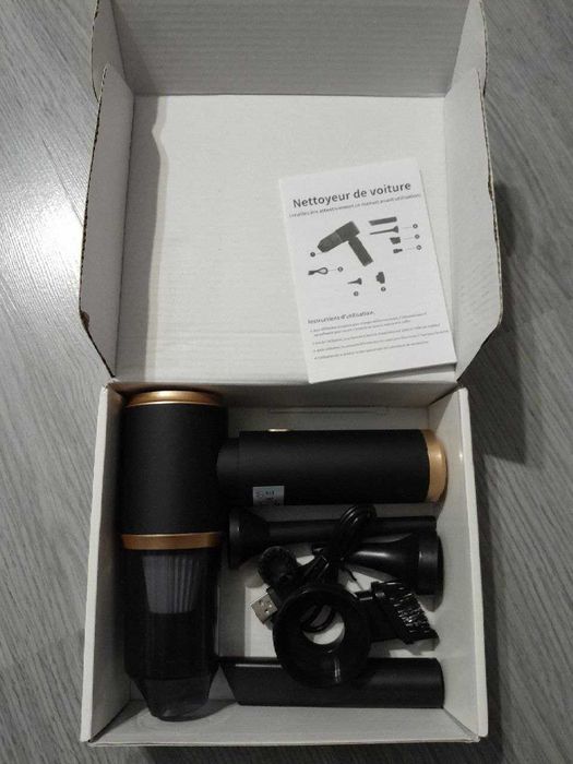 Безпровідний мініпилосос компресор 2в1